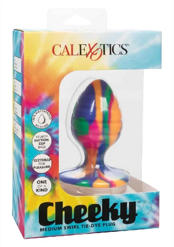 Anal toys for bedroom fun-Cheeky Medium Swirl Tie Dye Plug