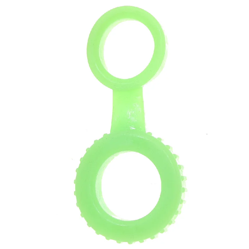 cock ring material safety-Ouch! Glow In The Dark Double Cock Ring