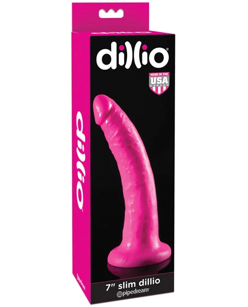 vibrating black dildo-Dillio 7" Slim Dillio - Pink