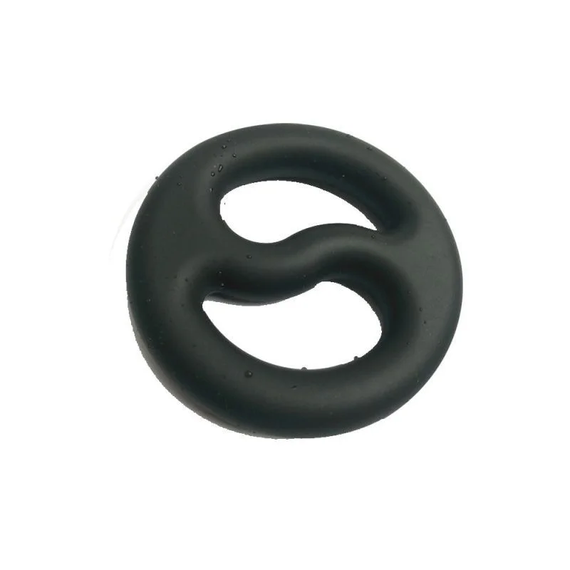 cock ring with high power-Brutus Yin Yang Silicone Cock and Ball Duo Ring