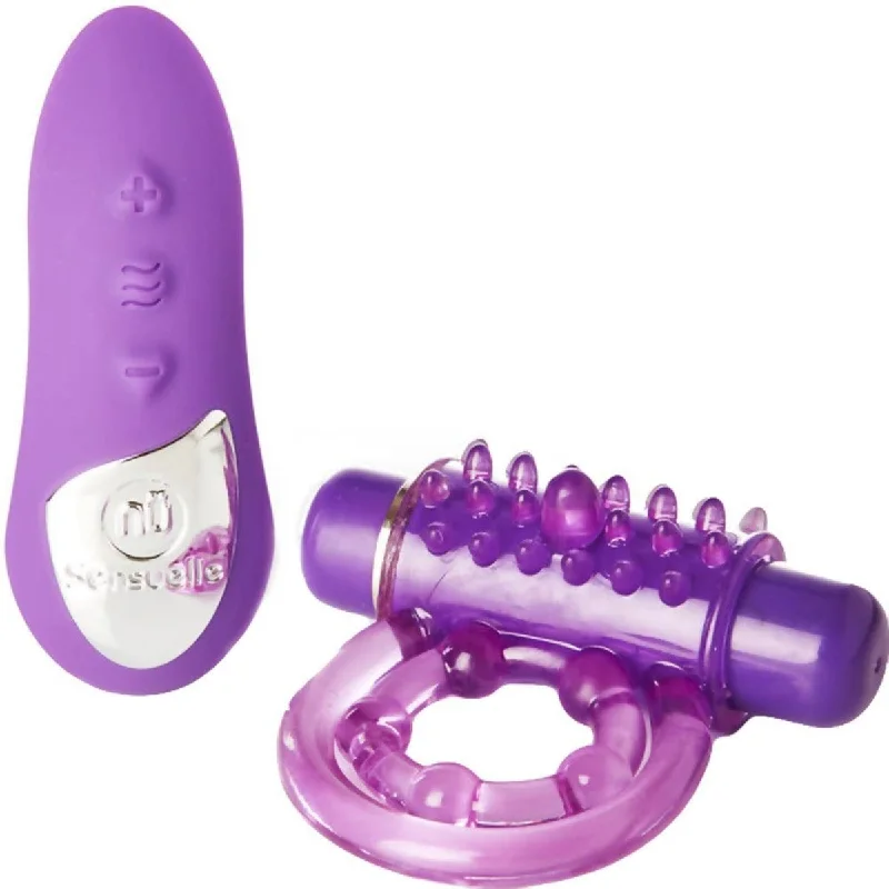 cock ring for solo fun-Nu Sensuelle Remote Control Vibrating Cock Ring Purple