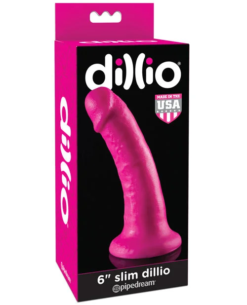 bumpy textured dildo-Dillio 6" Slim Dillio - Pink