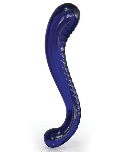 realistic firm dildo-Icicles No. 70 Hand Blown Glass G-Spot Dildo - Purple