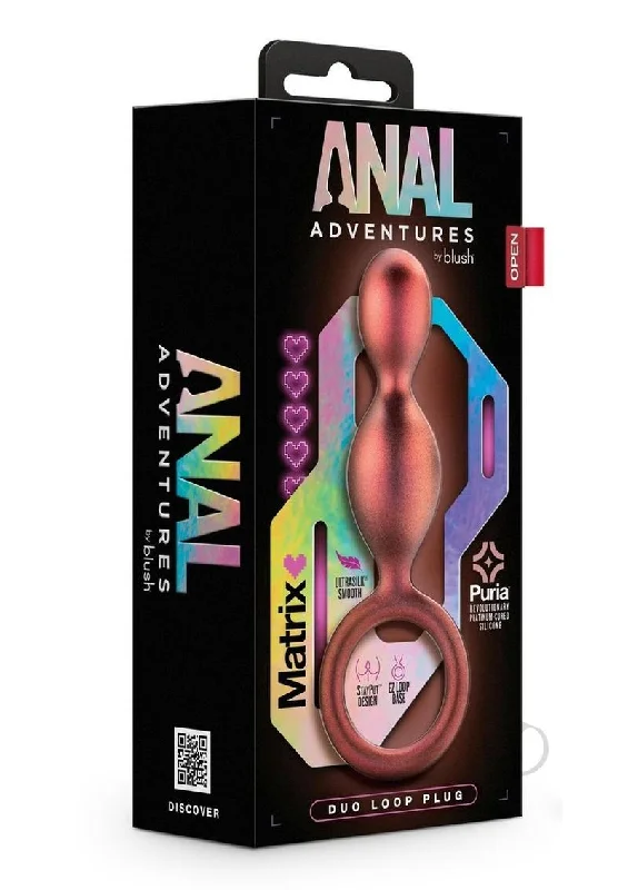 Vibrating anal toys reviews-Anal Adv Matrix Duo Loop Plug Copper