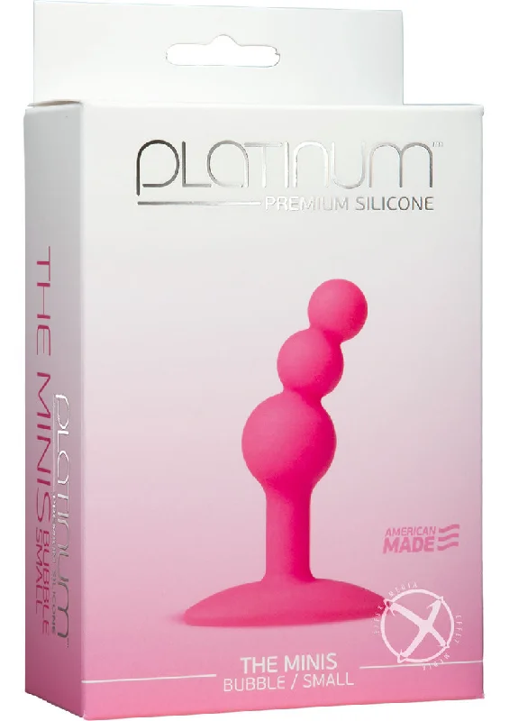 Anal toys with secure hold-Platinum Mini Bubble Small Pink