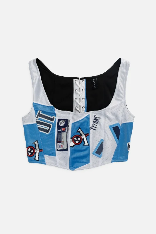 corset with adjustable straps-Rework Tennessee Titans NFL Corset - S