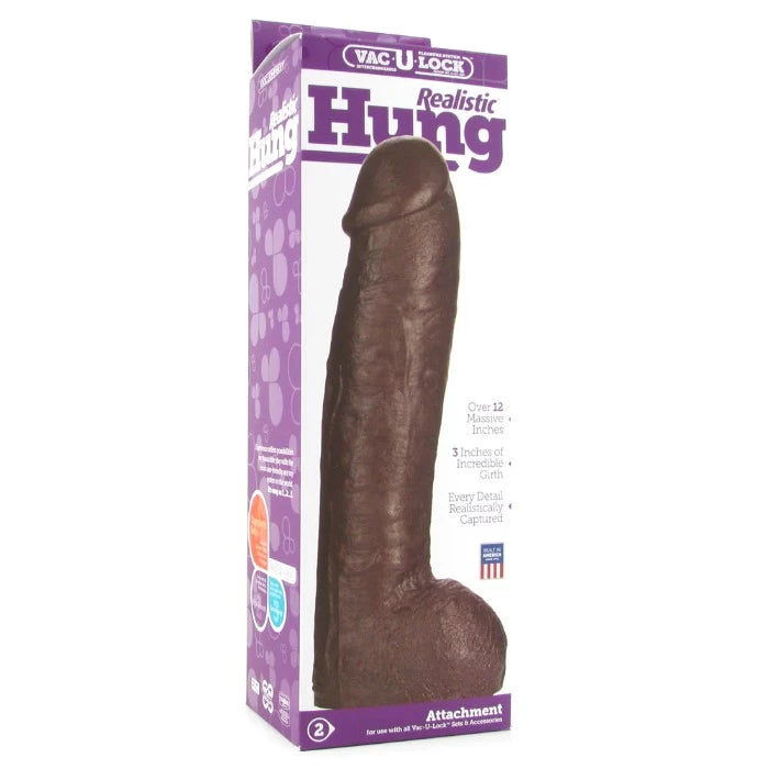 thick purple dildo-Hung Vac-U-Lock 12.5 Inch Dildo -Black