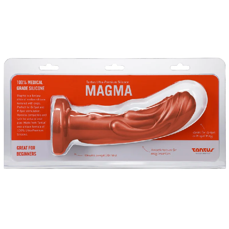 realistic pulsing dildo-Tantus Magma 7 in. Fantasy Dildo Medium-Firm Copper