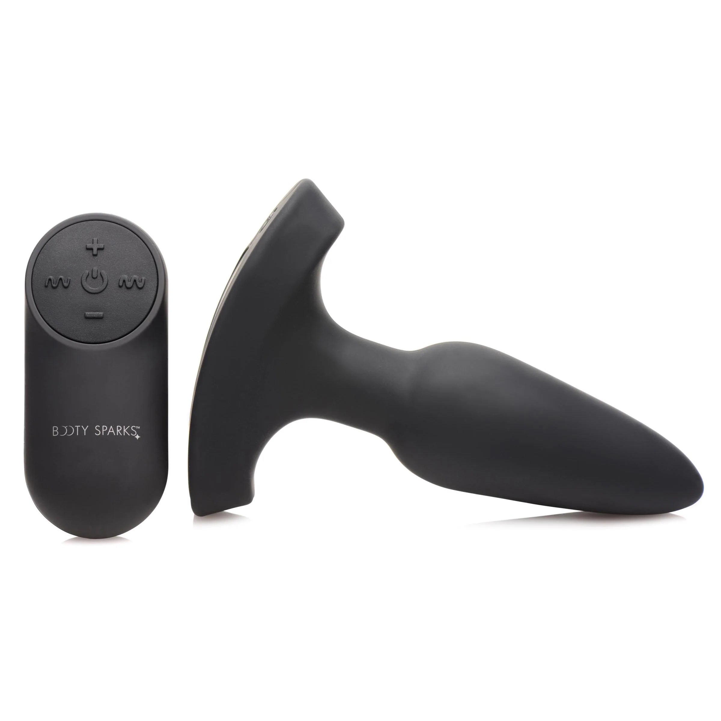 Anal toys with sturdy base-Booty Sparks Laser Heart Anal Plug with Remote