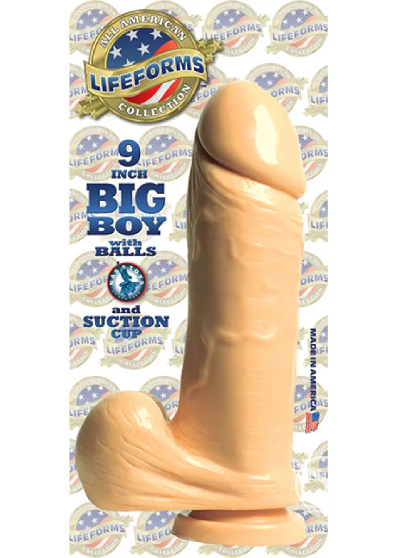 blue fantasy dildo-Lifeforms All American Collection Big Boy Dildo with Balls and Suction Cup