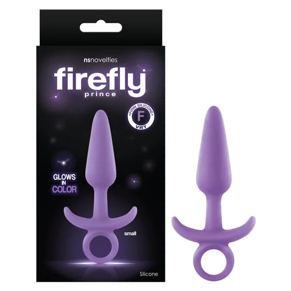 Anal toys for extended wear-Firefly Prince Butt Plug Purple Glow in the Dark 10.9cm