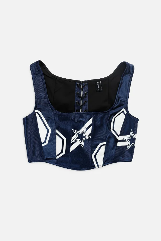 corset with corset laces-Rework Dallas Cowboys NFL Corset - M