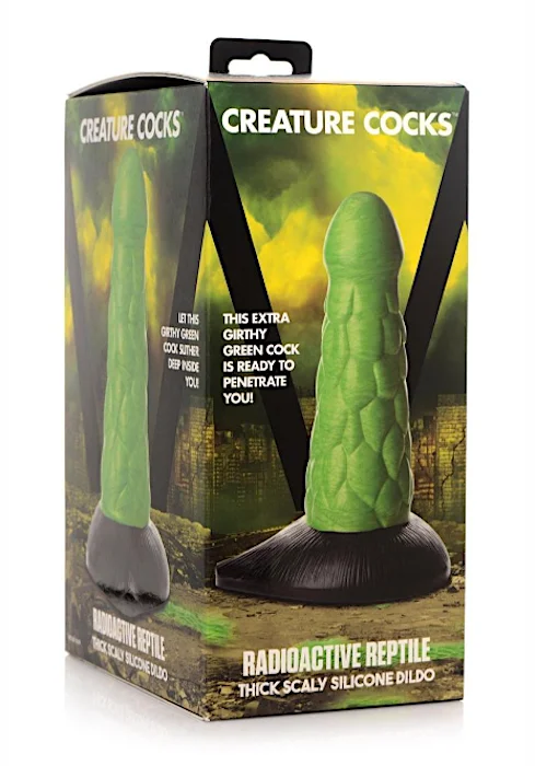 thin small dildo-Creature Cocks ''Radioactive Reptile'' Dildo 7.5in