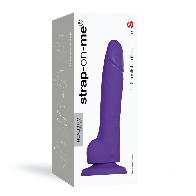 blue hands-free dildo-Soft Realistic Dildo - Strap-on-me