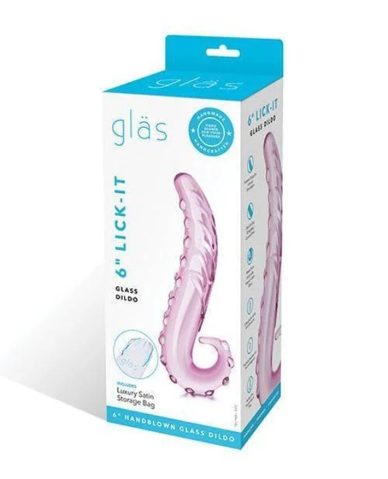 silicone black dildo-gläs Lick-It 6'' Glass Dildo -Pink