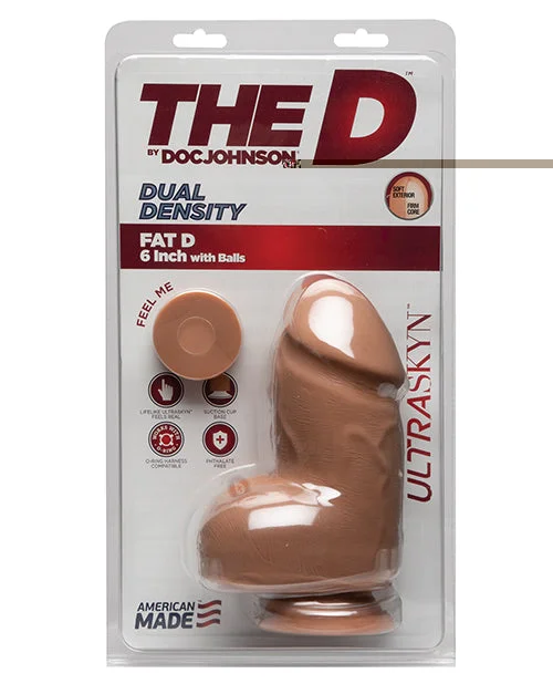 glass smooth dildo-The D 6" Dual Density Fat D w/Balls - Caramel