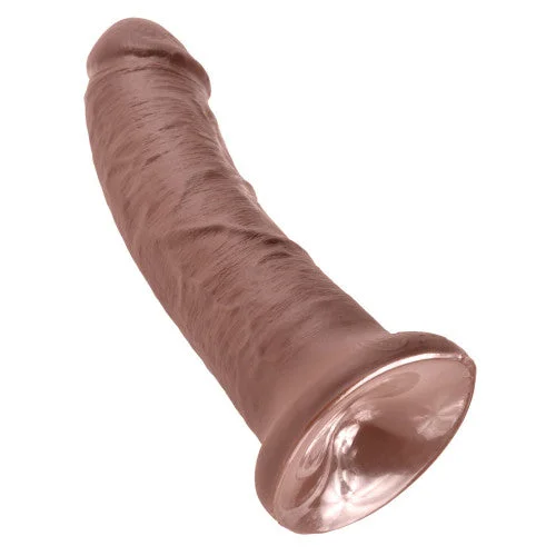 thin red dildo-King Cock 8 inch realistic cock BROWN