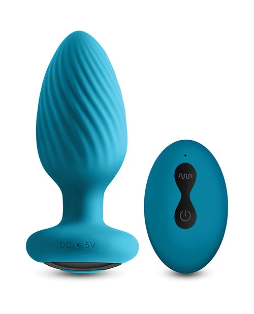 Anal toys with smooth contours-Inya Alpine 2.0 Gyrating and Vibrating Plug w/ Remote - Teal