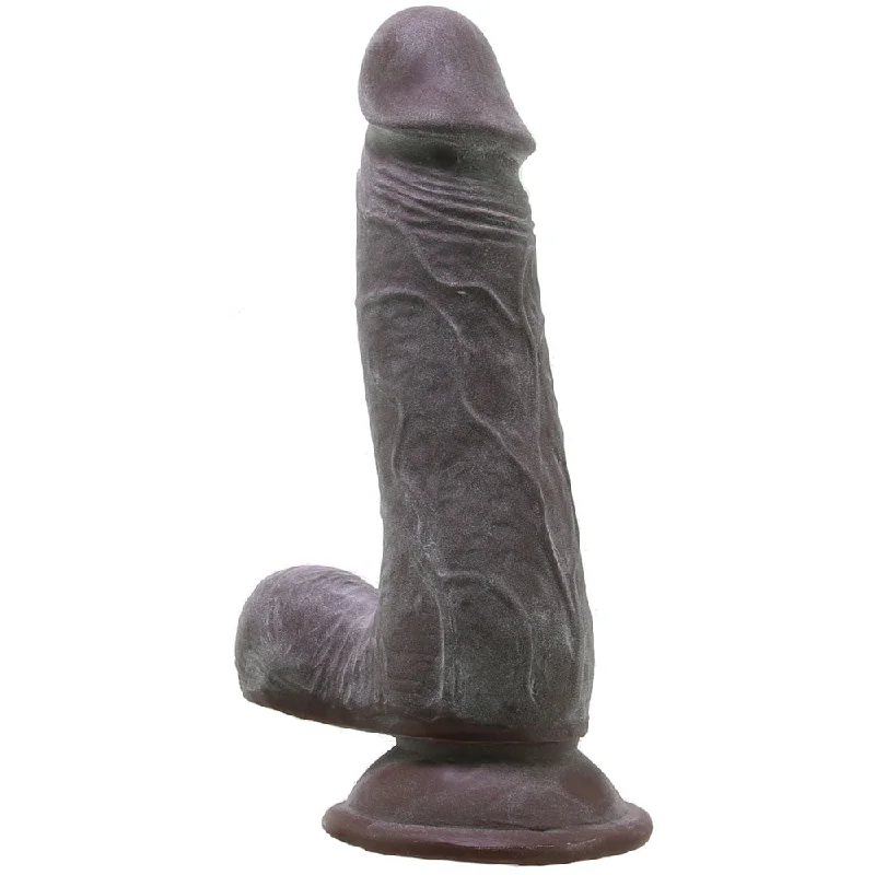 thin eco-friendly dildo-Real Cocks #2 Dual Layered 7 Inch Dildo in Dark Brown