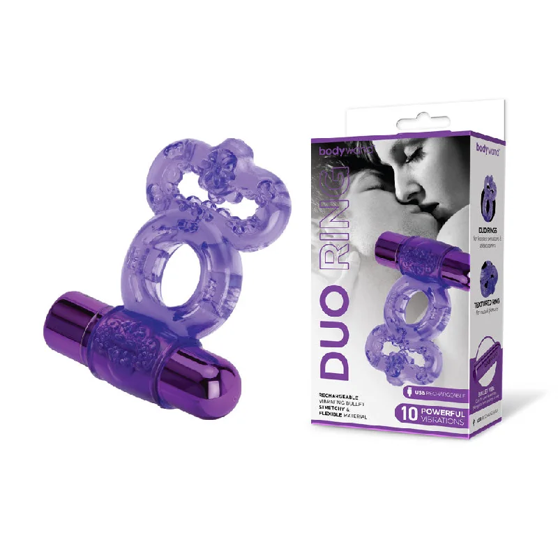 cock ring sizing advice-Bodywand Rechargeable Duo Ring-(bw1506)