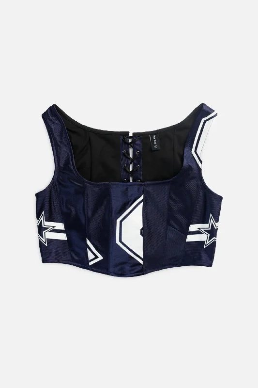 corset for festival outfit-Rework Dallas Cowboys NFL Corset - M