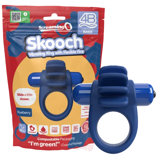 cock ring with long charge-Skooch 4B Low Pitch Bass (Blueberry)