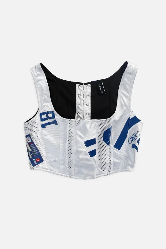 corset with satin straps-Rework Indianapolis Colts NFL Corset - XS