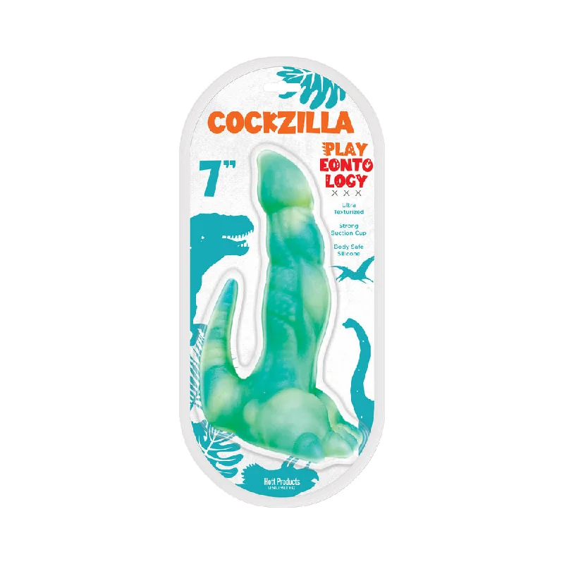 realistic smooth dildo-Playeontology Reptile Series Cockzilla 7 in. Silicone Dildo