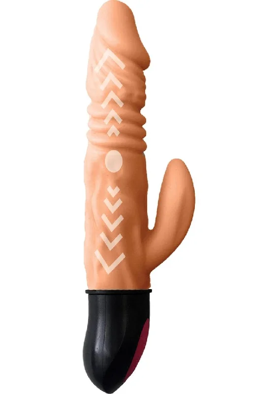 silicone fantasy dildo-Skinsations Cumquake Super Shake Thrusting Warming Dildo Rechargeable