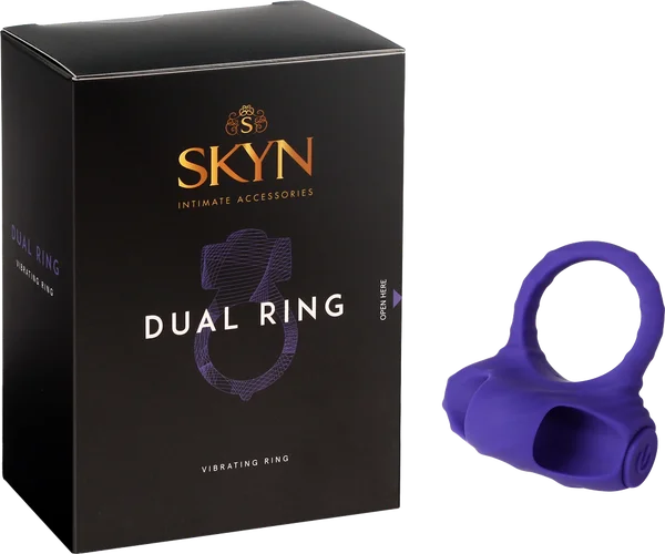 cock ring for quiet fun-SKYN Dual Ring