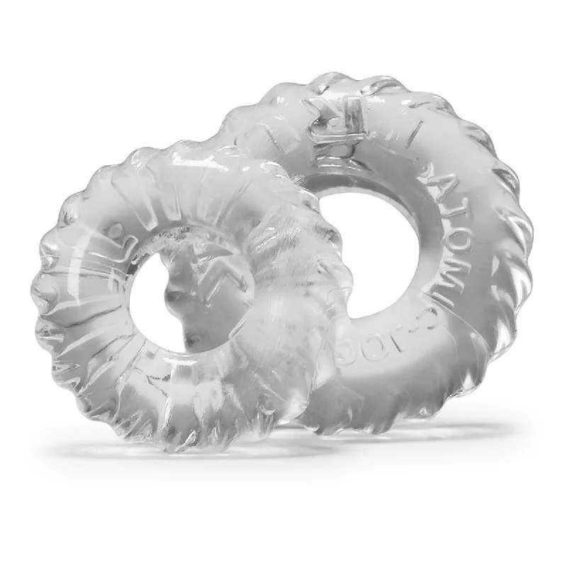 cock ring for sensitivity-Oxballs Truckt Cock Ring 2 Pack Clear