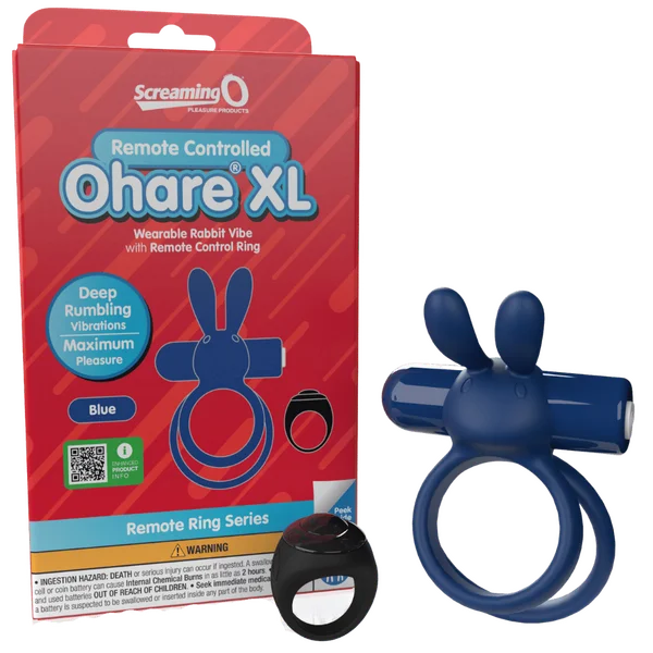 cock ring trendy designs-Remote Control Ohare XL (Blue)