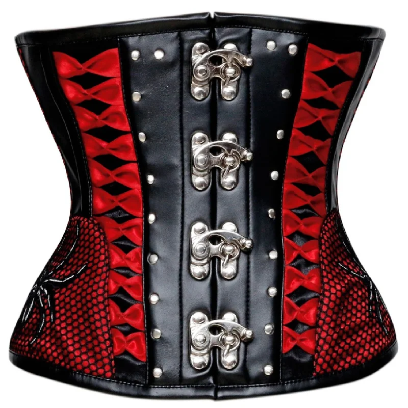 corset for retro cosplay-Helga Gothic Punk Underbust Steel Boned Corset