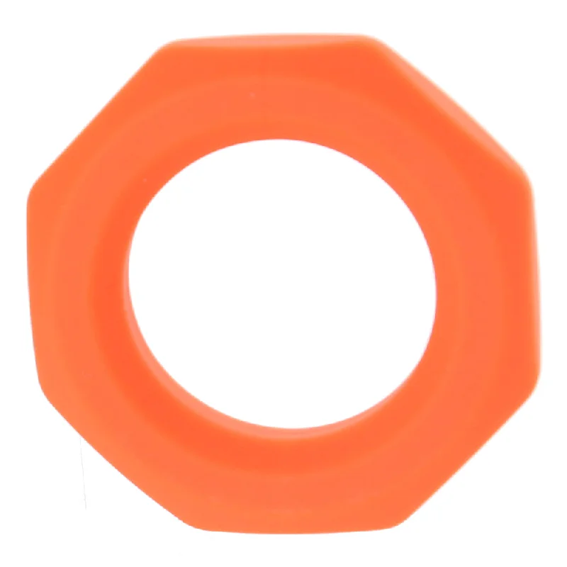 cock ring for discreet use-Alpha Liquid Silicone Sexagon Ring