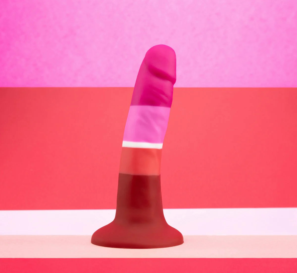 silicone curved dildo-Avant Pride Beauty P3: Artisan 5 Inch Dildo with Suction Cup Base