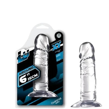 large waterproof dildo-NMC LUXY 6 inch Clear Stone Series Realistic Dildo with Suction Cup