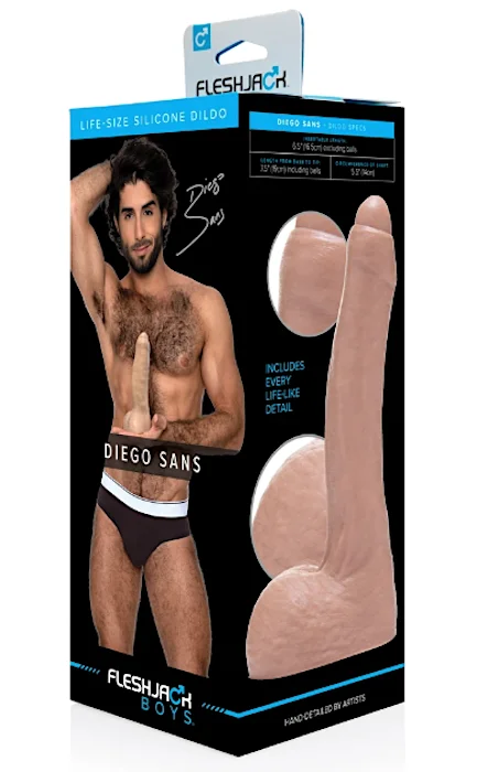 rubber soft dildo-FleshJack ''Diego Sans'' 7.5in -Dildo