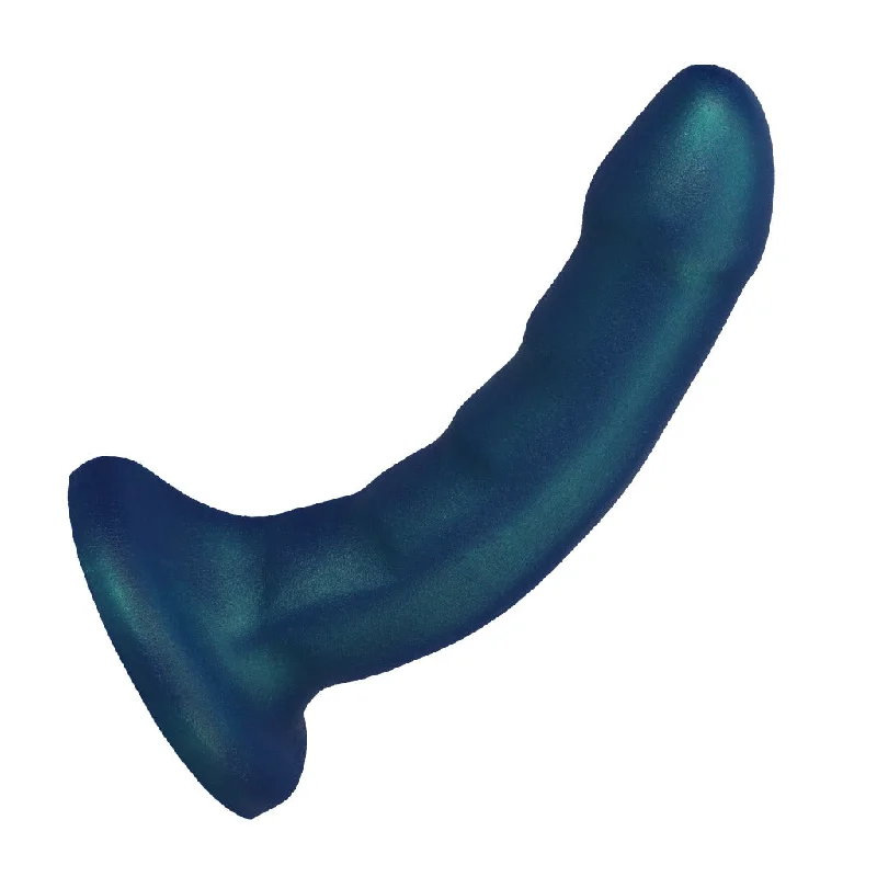 silicone beginner dildo-Tantus Curve Soft Silicone Dildo, Teal