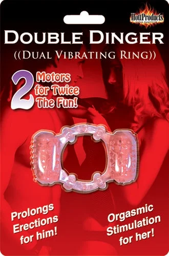 lightweight cock ring styles-Stretchy Double Bullet Vibrating Cockring for Couples