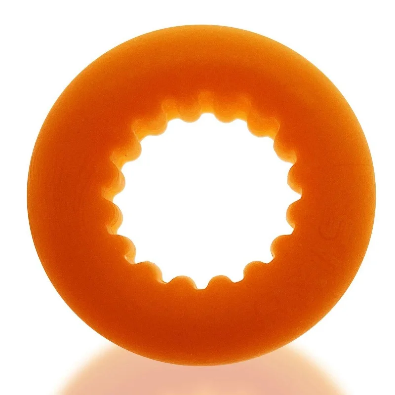 cock ring for bedroom fun-Oxballs Axis Rib Griphold Cock Ring Orange Ice