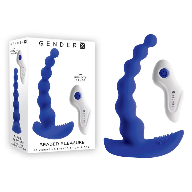 Anal toys with quiet operation-Gender X BEADED PLEASURE VIBRATING BUTT PLUG ANAL BEADS