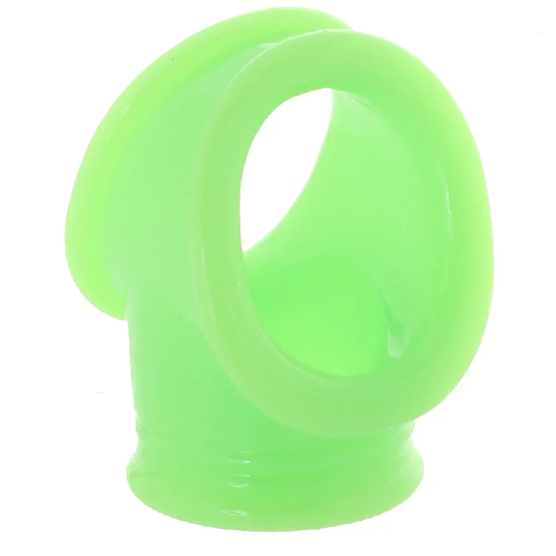 cock ring with dual motors-Ouch! Glow In The Dark Cock & Ball Strap