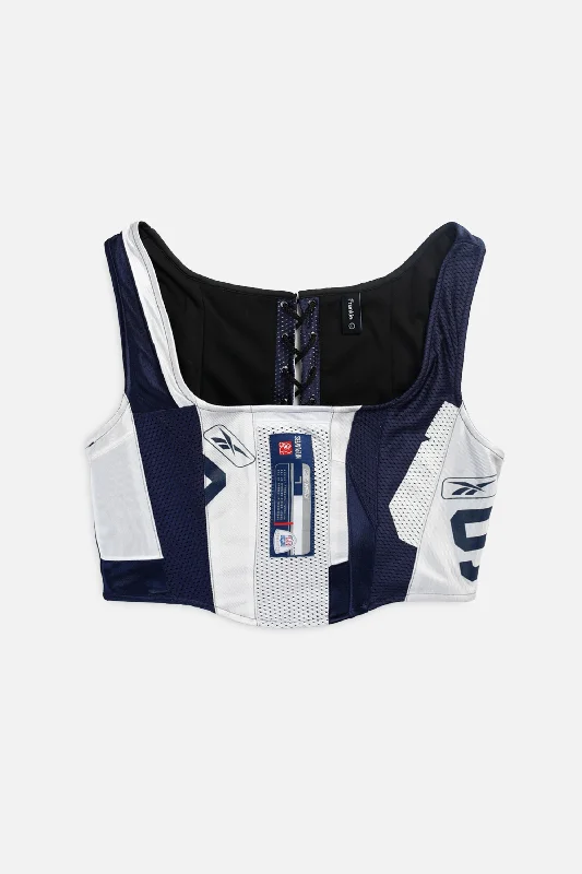 corset with chain details-Rework Dallas Cowboys NFL Corset - L