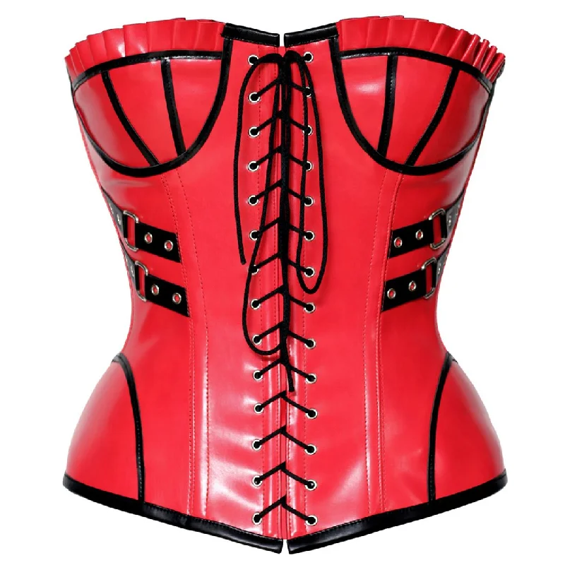 corset dress boho style-Gothic Burlesque Sexy Curvy Red Corset