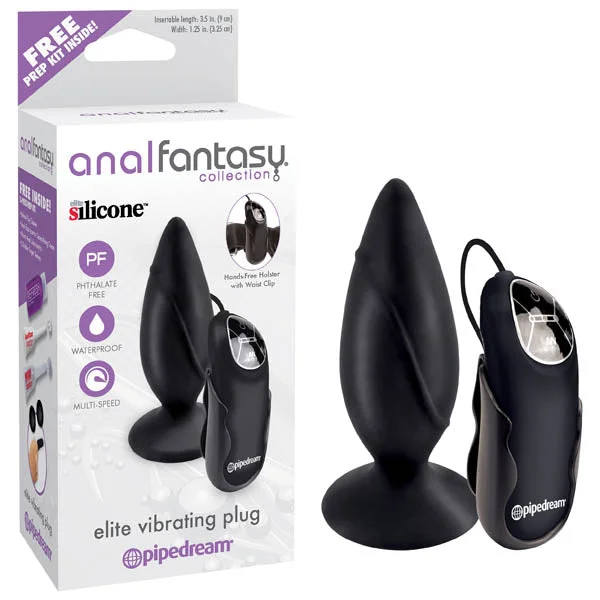 Anal toys with velvet touch-Anal Fantasy Collection Elite Vibrating Butt Plug