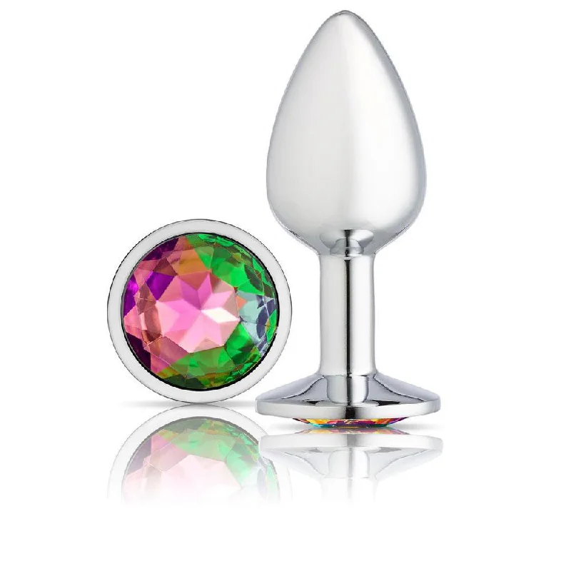 Anal toys with simple controls-Cloud 9 Novelties Gems Silver Chromed Anal Plug - Medium