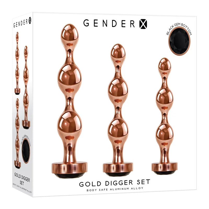 Anal toys for quick cleanup-Gender X GOLD DIGGER SET BUTT PLUG