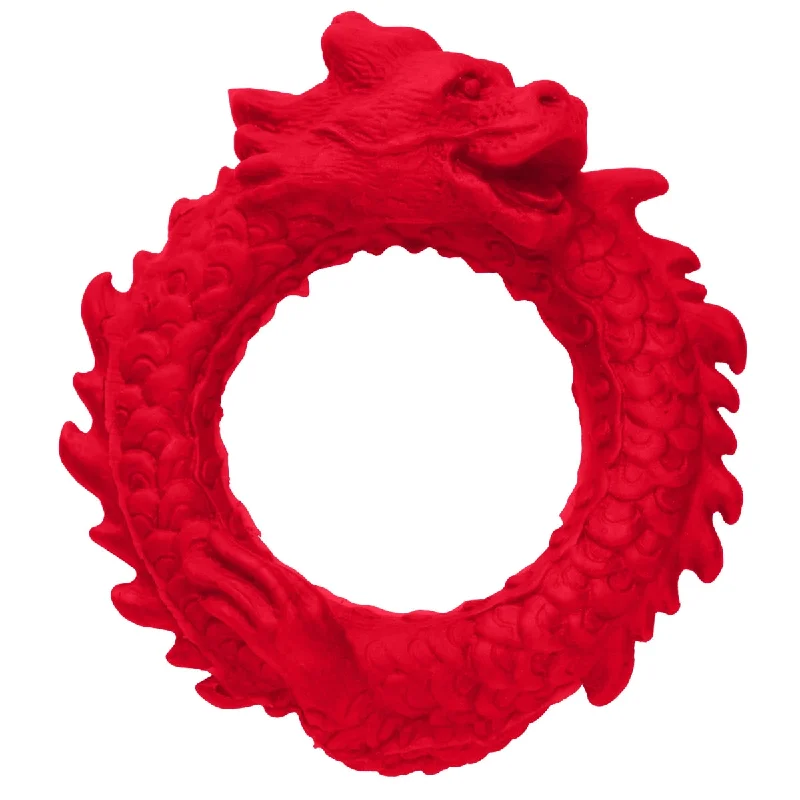 cock ring for solo sessions-Creature Cocks Rise Of The Dragon Silicone Cock Ring Red