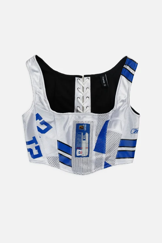 corset top with floral bows-Rework Dallas Cowboys NFL Corset - XS