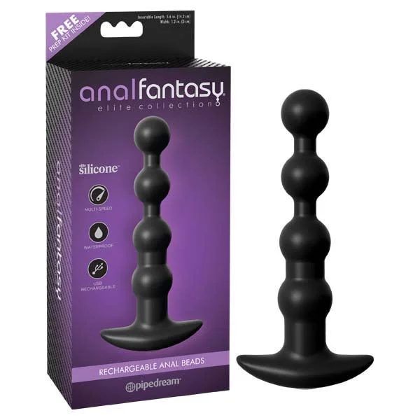 Anal toys for erotic calm-Anal Fantasy Elite Collection Rechargeable Anal Beads Butt Plug